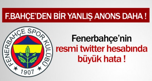 Bir yanl anons daha !